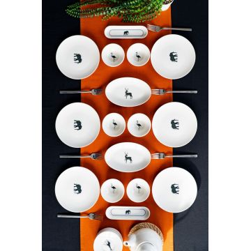 Set de mic dejun, Hermia, 858CMR1119, PORȚELAN, Platou: 20 cm (6 bucăți), Multicolor