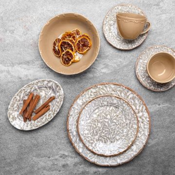 Set de mic dejun, Hermia, 868ARY1113, Farfurie de servire: 27 cm (1 bucată), Multicolor