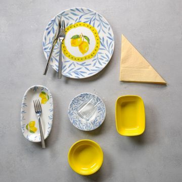 Set de mic dejun, Hermia, 868ARY1118, Platou mic: 15 cm (2 bucăți), Multicolor