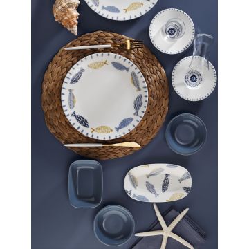 Set de mic dejun, Hermia, 868ARY1119, Portelan, Platou mic: 14 cm (2 bucăți), Multicolor