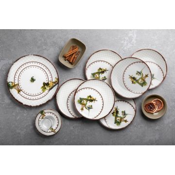 Set de mic dejun, Hermia, 868ARY1126, Farfurie de servire: 25 cm (1 bucată), Multicolor