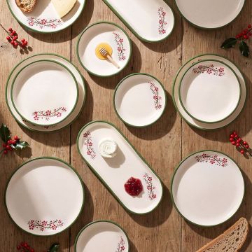Set de mic dejun, Hermia, 868ARY1163, CERAMICĂ, Bol pentru gem: 12,5 x 12,5 cm (4 bucăți), Verde