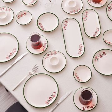 Set de mic dejun, Hermia, 868ARY1164, CERAMICĂ, Bol pentru gem: 9,5 x 9,5 cm (4 bucăți), Verde