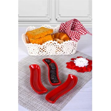 Set farfurii, Hermia, 275KRM1119, Rosu