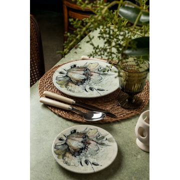 Set farfurii pentru desert, Hermia, 667PRS1507, PORŢELAN, Multicolor