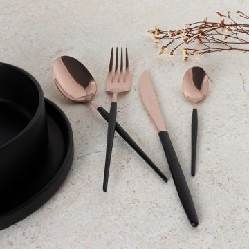 Set tacamuri 24 piese Berlinger Haus, Cutlery, inox, negru/roz