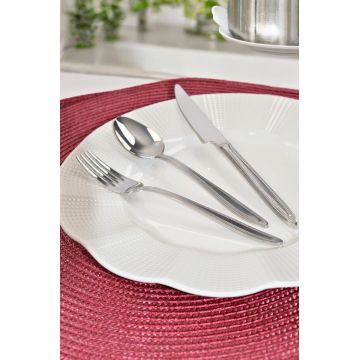 Set tacamuri, Hermia, 311MBL1714, OŢEL INOXIDABIL, Furculiță de desert: 16 x 3 cm (6 bucăți), Argintiu