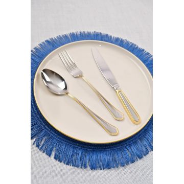 Set tacamuri, Hermia, 311MBL1716, OŢEL INOXIDABIL, Furculiță de masă: 17,2 x 3 cm (6 bucăți), Auriu