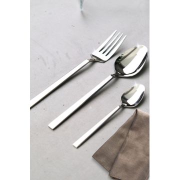 Set tacamuri, Hermia, 311MBL1719, OŢEL INOXIDABIL, Furculiță de masă: 16,2 x 3 cm (6 bucăți), Argintiu
