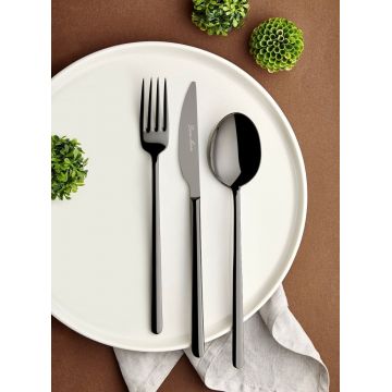 Set tacamuri, Hermia, 645DRM1226, Lingură de masă: 21,3 cm (6 bucăți), Negru