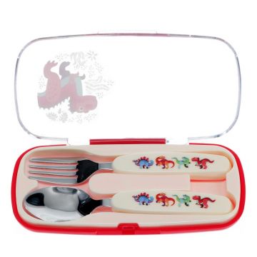 Tacâmuri pentru copii din oțel inoxidabil 2 buc. Baby Dinos – Rex London